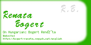 renata bogert business card